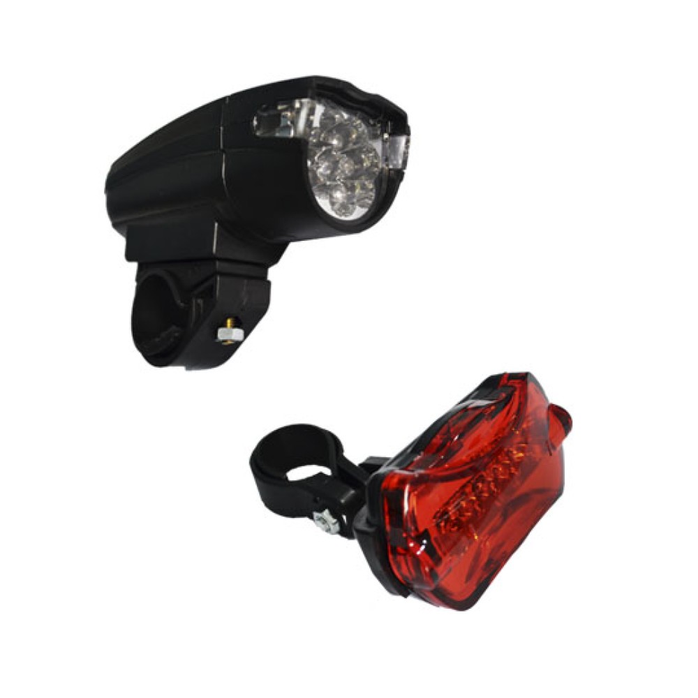 Farol Lanterna Bike Kit 08 LED Vista Light Preto