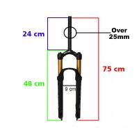 Garfo 26 Suspensao Black Voltec Aluminio 100mm Preto Dourado