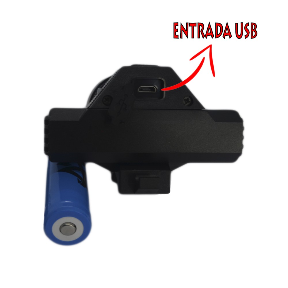 Farol Lanterna Bike D0018 Ajuste Cabeça USB Recarregável Farol Lanterna Bike D0018 Ajuste Cabeça USB Recarregável