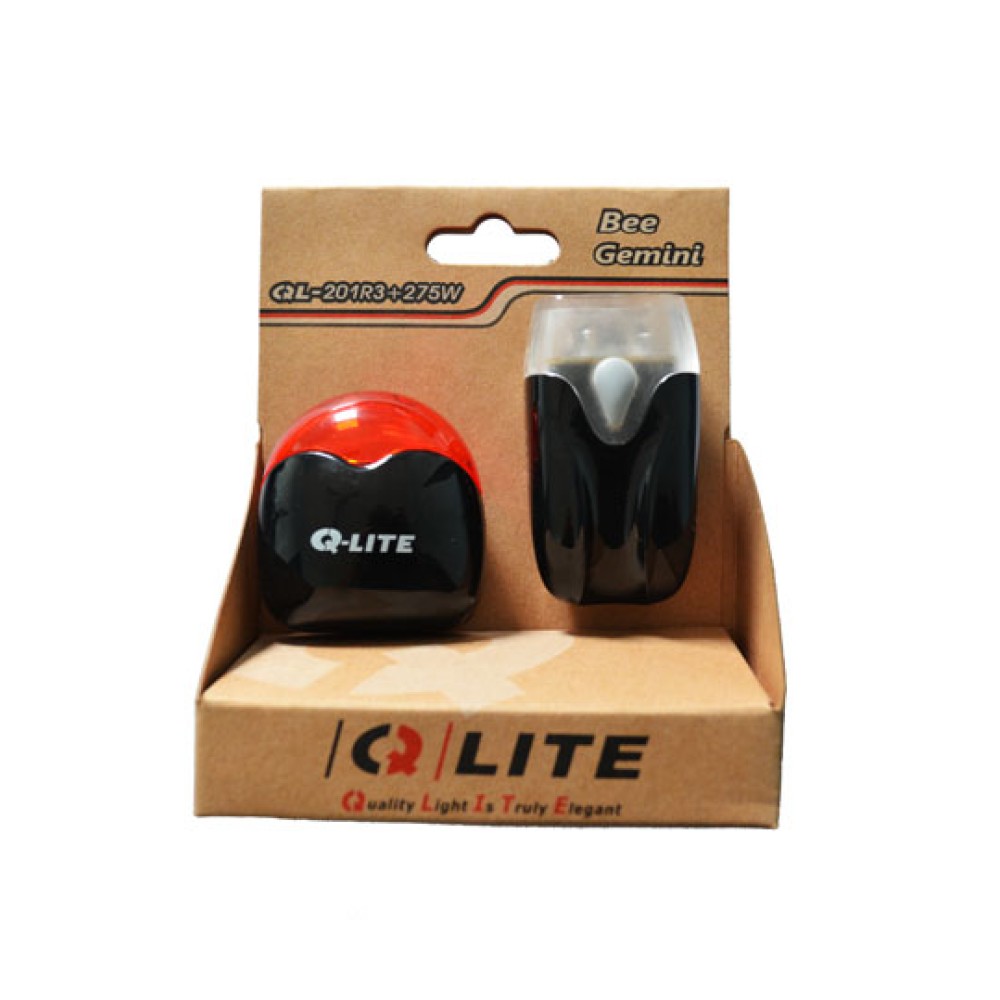 Farol Lanterna Bike Kit LED Vista Light Traseiro Bee Gemini Farol Lanterna Bike Kit LED Vista Light Traseiro Bee Gemini