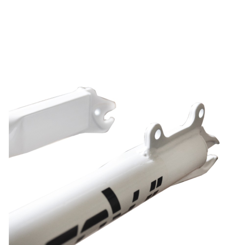 Garfo 26 Mtb Suspensao Aco Over 25mm EVK-3 Ahead Branco Garfo 26 Mtb Suspensao Aco Over 25mm EVK-3 Ahead Branco