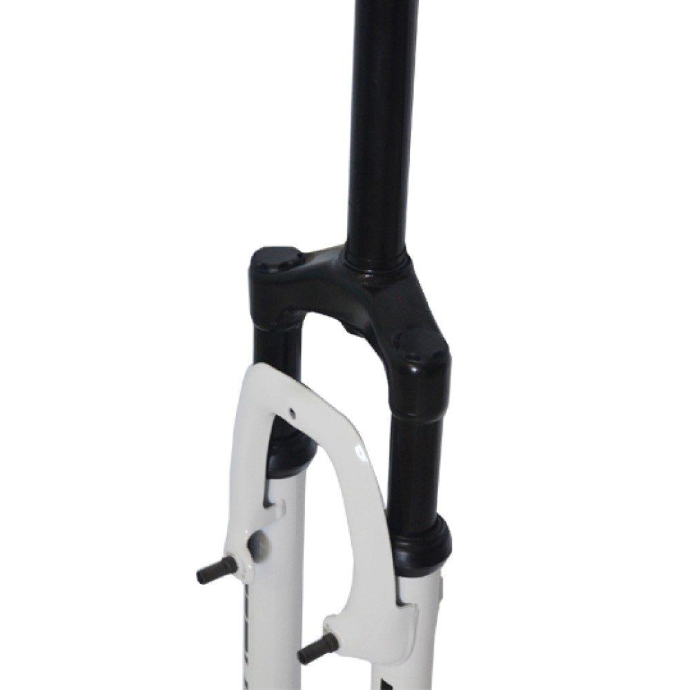 Garfo 26 Mtb Suspensao Aco Over 25mm EVK-3 Ahead Branco Garfo 26 Mtb Suspensao Aco Over 25mm EVK-3 Ahead Branco