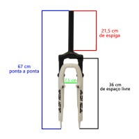 Garfo 26 Mtb Suspensao Aco Over 25mm EVK-3 Ahead Branco