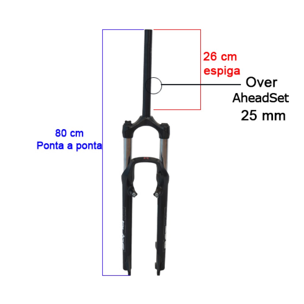 Garfo 29 Suspensao Alum Ahead 100mm PM Blaze Preto Garfo 29 Suspensao Alum Ahead 100mm PM Blaze Preto