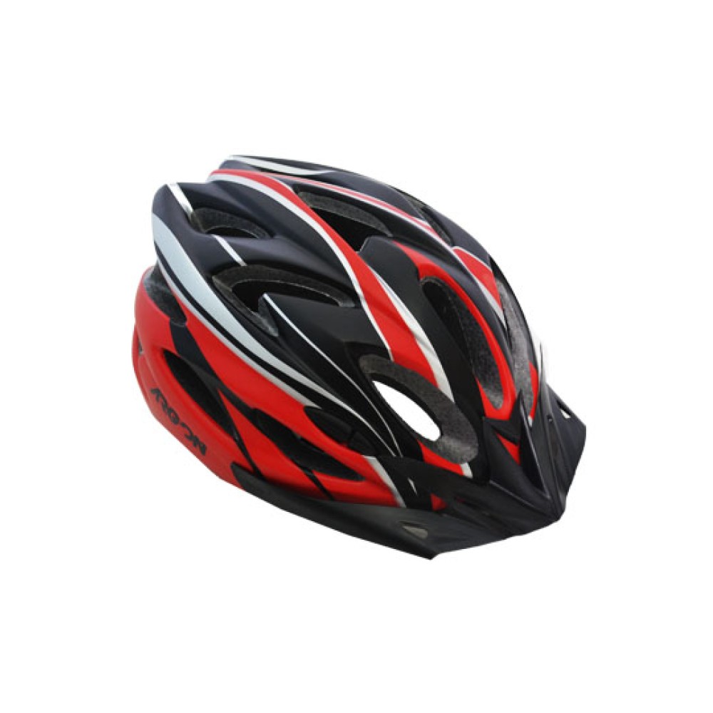 Capacete Ciclismo Adulto Grande Argon V-102 C/ Led Preto C/ Verm