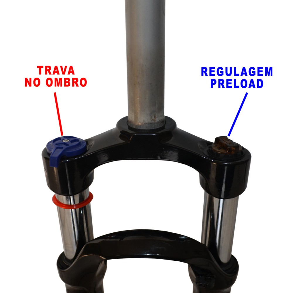 Garfo 29 Suspensão Ombro Alumínio Ahead Trava MXFK-18 Preto Garfo 29 Suspensão Ombro Alumínio Ahead Trava MXFK-18 Preto