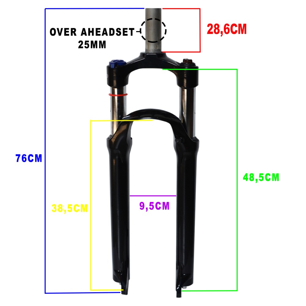 Garfo 29 Suspensão Ombro Alumínio Ahead Trava MXFK-18 Preto Garfo 29 Suspensão Ombro Alumínio Ahead Trava MXFK-18 Preto
