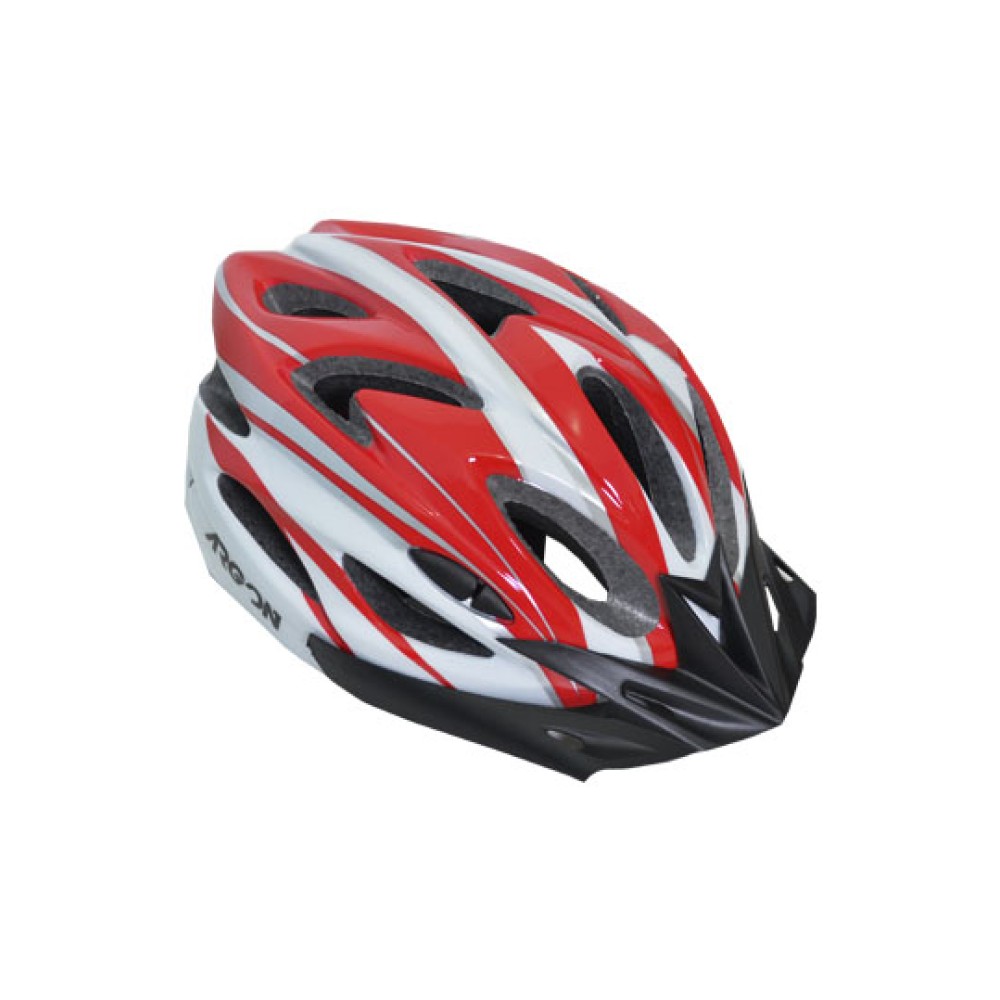 Capacete Ciclismo Adulto Grande Argon V-102 Led Branco C/ Verm