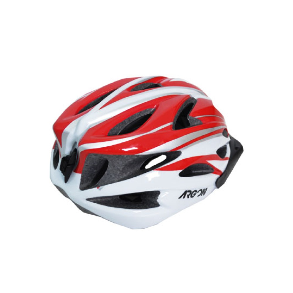 Capacete Ciclismo Adulto Grande Argon V-102 Led Branco C/ Verm Capacete Ciclismo Adulto Grande Argon V-102 Led Branco C/ Verm