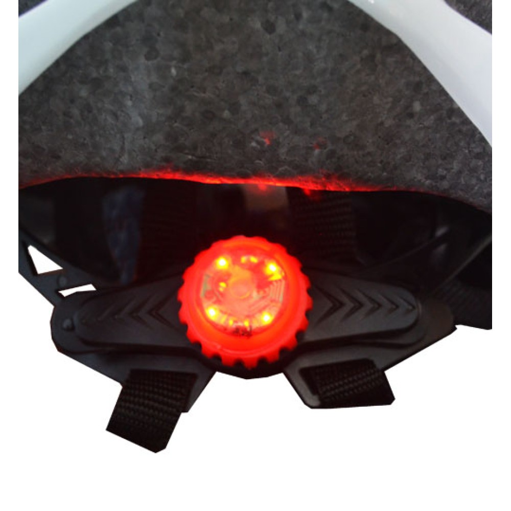 Capacete Ciclismo Adulto Grande Argon V-102 Led Branco C/ Verm Capacete Ciclismo Adulto Grande Argon V-102 Led Branco C/ Verm