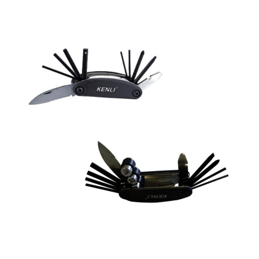 Canivete Ferramentas Bicicleta 14 Funcoes KL-9803 com Faca Canivete Ferramentas Bicicleta 14 Funcoes KL-9803 com Faca