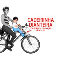 Cadeirinha Criança Bicicleta Dianteira Kalf Baby Bike Azul