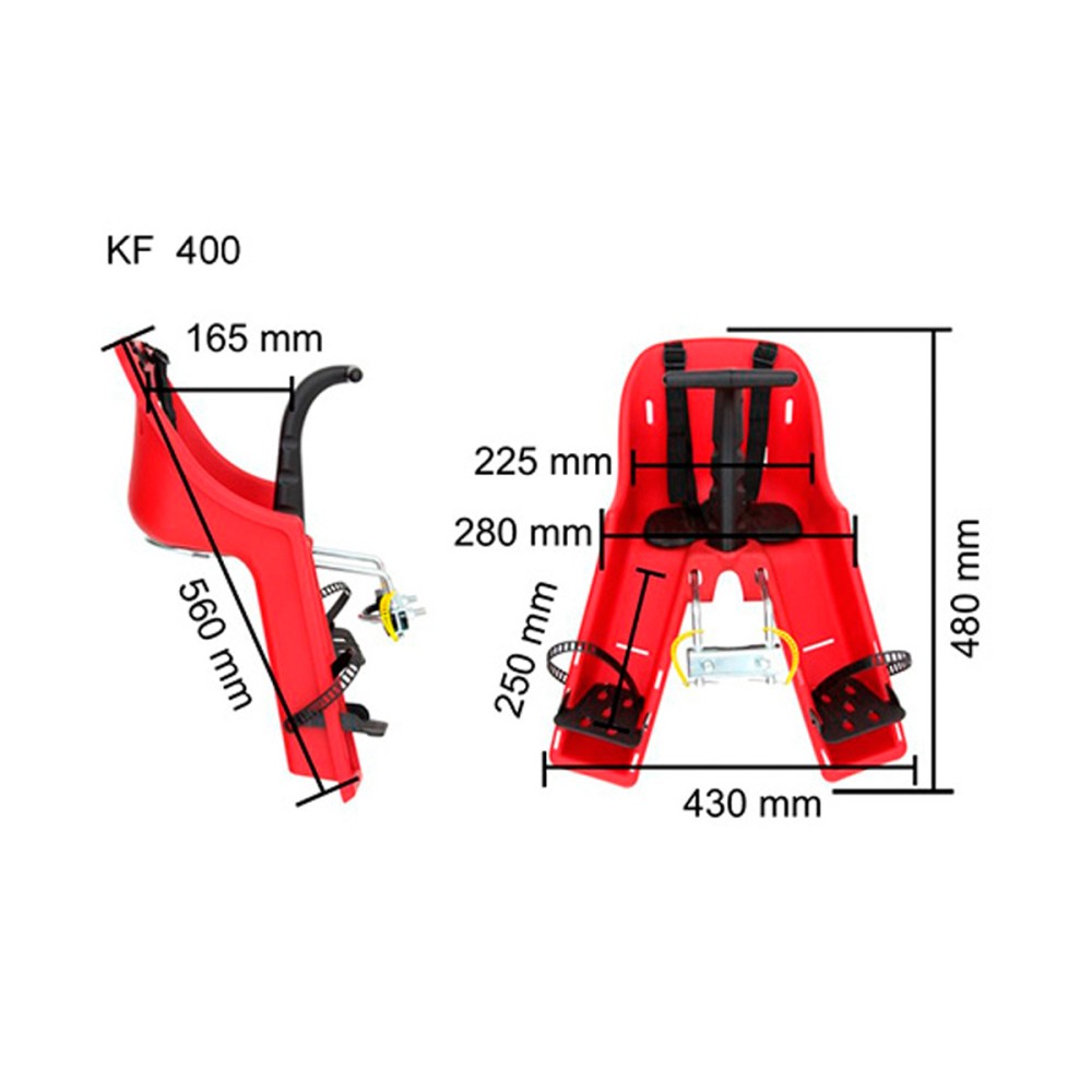 Cadeirinha Criança Bicicleta Diant Kalf Baby Bike Vermelho Cadeirinha Criança Bicicleta Diant Kalf Baby Bike Vermelho