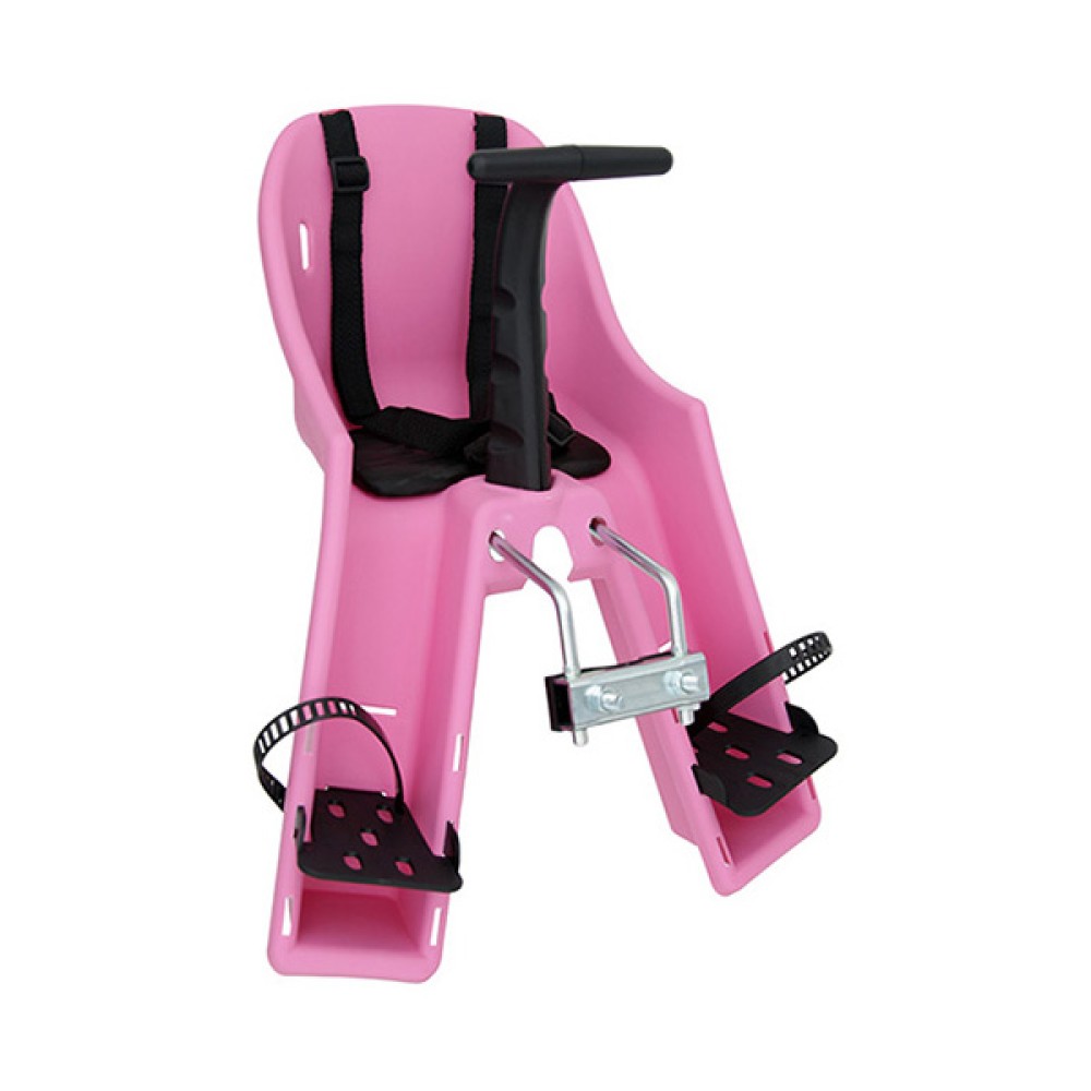 Cadeirinha Criança Bicicleta Dianteira Kalf Baby Bike Rosa