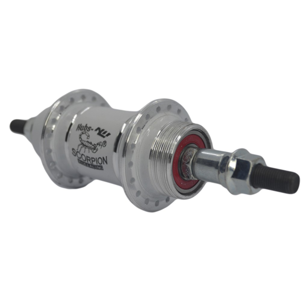Cubo Traseiro Alum C/rolam Scorpion 36f Branco