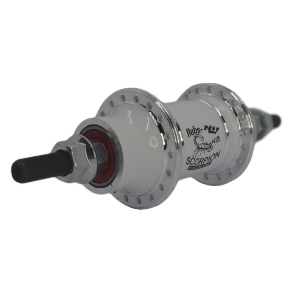 Cubo Traseiro Alum C/rolam Scorpion 36f Branco Cubo Traseiro Alum C/rolam Scorpion 36f Branco