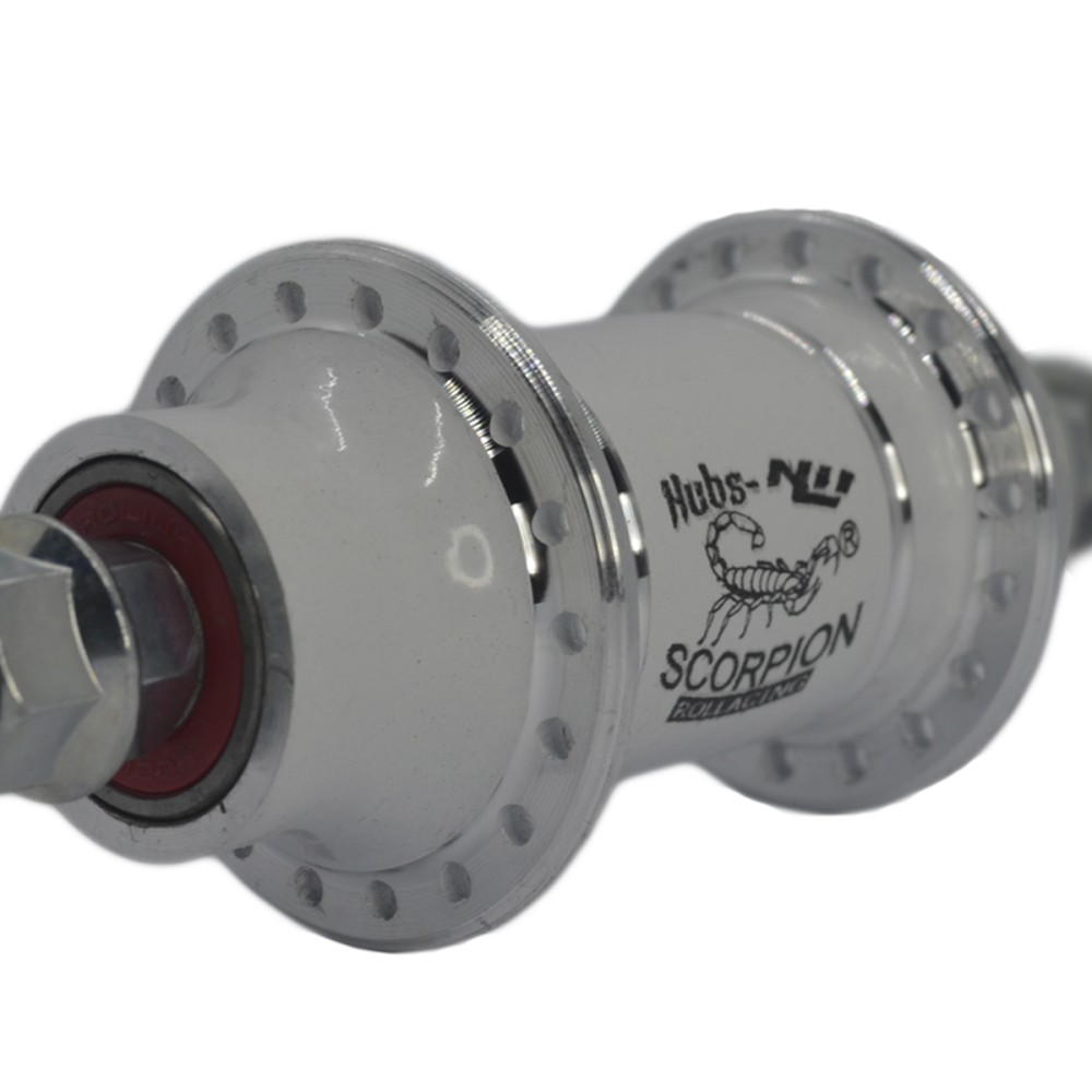 Cubo Traseiro Alum C/rolam Scorpion 36f Branco Cubo Traseiro Alum C/rolam Scorpion 36f Branco