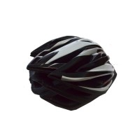 Capacete Ciclismo Argon HX-012 C/ Led Preto C/ Branco