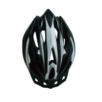 Capacete Ciclismo Argon HX-012 C/ Led Preto C/ Branco