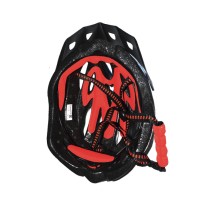 Capacete Ciclismo Argon HX-012 C/ Led Preto C/ Branco