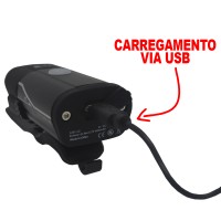 Farol Lanterna Bike WS-263 400 Lumens Usb Recarregável
