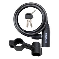 Cadeado Cabo Aco 1,00mx 6mm Chave Preto