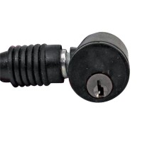 Cadeado Cabo Aco 1,00mx 6mm Chave Preto