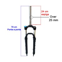 Garfo 29 Suspensao Alum Ahead 100mm LC Trava Preto