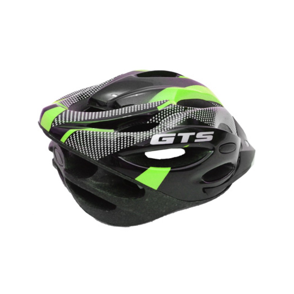 Capacete Ciclismo Adulto Grande GTS C/ Led Preto C/ Verde Capacete Ciclismo Adulto Grande GTS C/ Led Preto C/ Verde