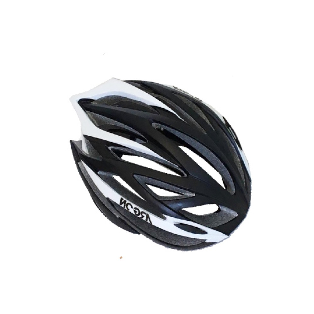 Capacete Ciclismo Argon WT-015 Grande C/ Led Preto C/ Branco