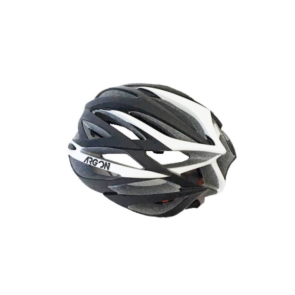 Capacete Ciclismo Argon WT-015 Grande C/ Led Preto C/ Branco Capacete Ciclismo Argon WT-015 Grande C/ Led Preto C/ Branco