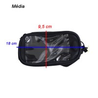 Bolsa Celular Bike com Extensor Fone Media Preto