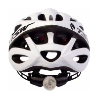 Capacete Ciclismo Adulto Hx06k +Led Medio Branco Fosco