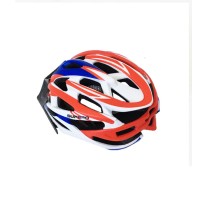 Capacete Ciclismo Adulto Grande MV88 C/ Led  Verm e Azul