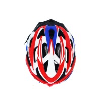 Capacete Ciclismo Adulto Grande MV88 C/ Led  Verm e Azul