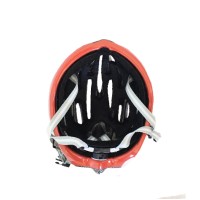 Capacete Ciclismo Adulto Medio MV32 C/ LED Preto Fosco C/Verm e Branco