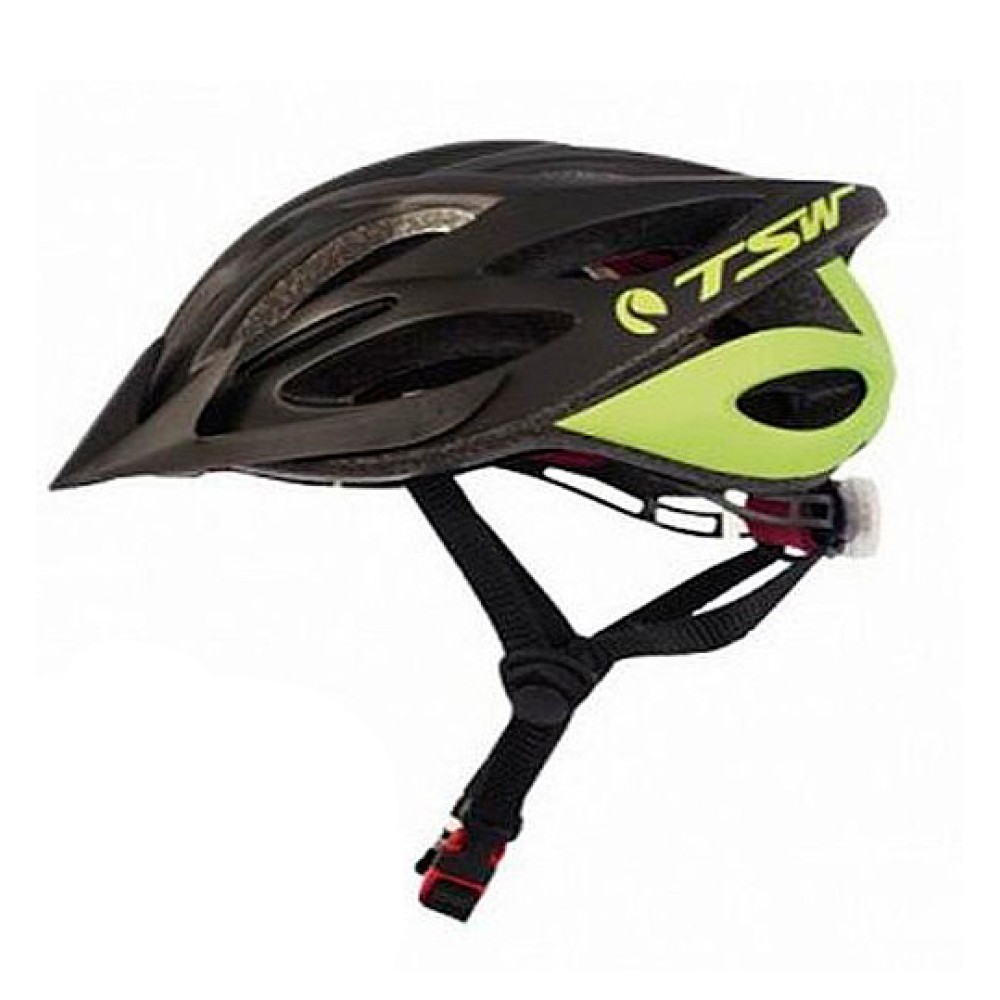 Capacete Ciclismo Adulto Hx06k + Led Grande Preto+Verde