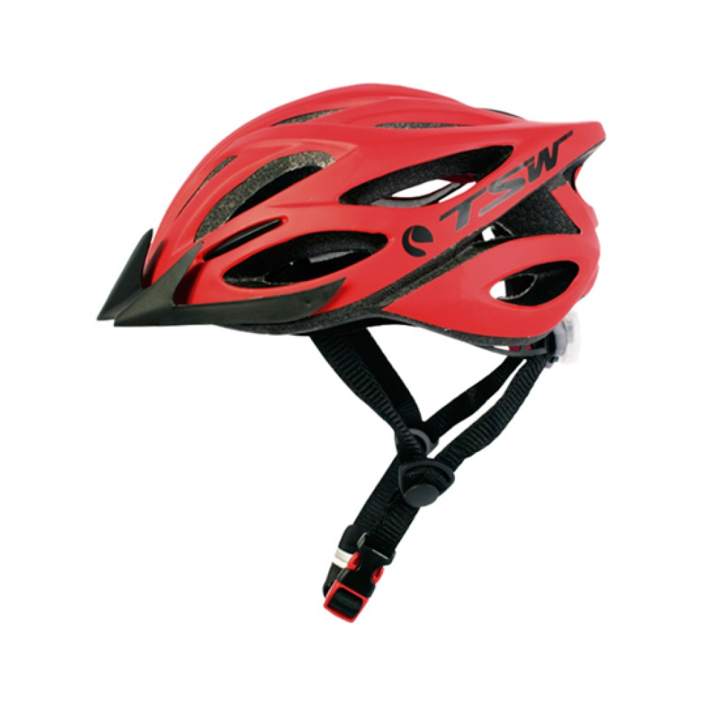 Capacete Ciclismo Adulto Hx06k + Led Grande Vermelho Fosco
