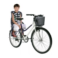 Cadeirinha Crianca Traseira Bagageiro Carona Bike Cinza