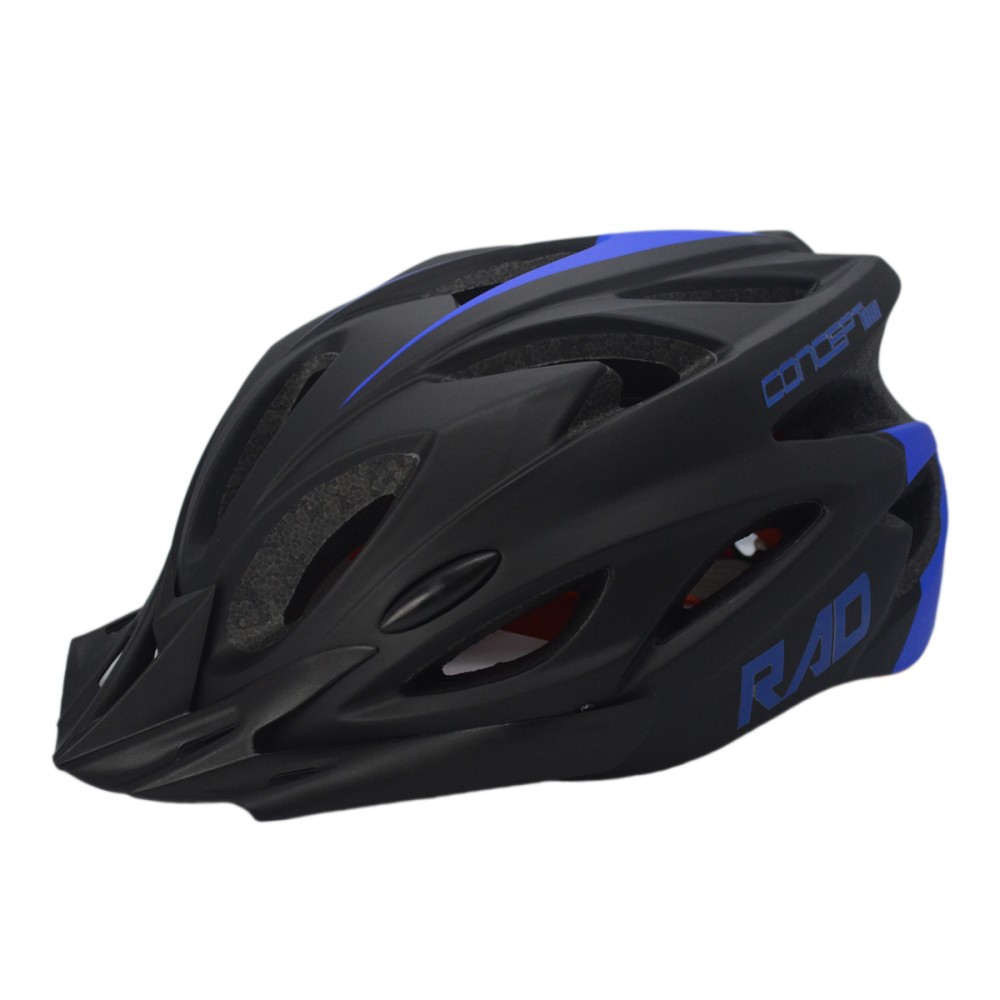 Capacete Ciclismo Adulto RAD7 Concept Led Preto e Azul Capacete Ciclismo Adulto RAD7 Concept Led Preto e Azul