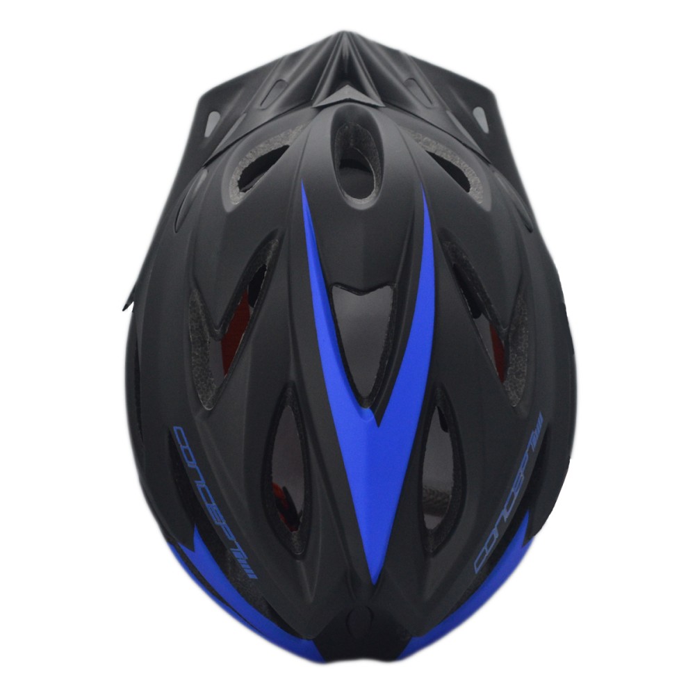 Capacete Ciclismo Adulto RAD7 Concept Led Preto e Azul Capacete Ciclismo Adulto RAD7 Concept Led Preto e Azul