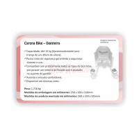 Cadeirinha Crianca Dianteira Carona Bike Cinza