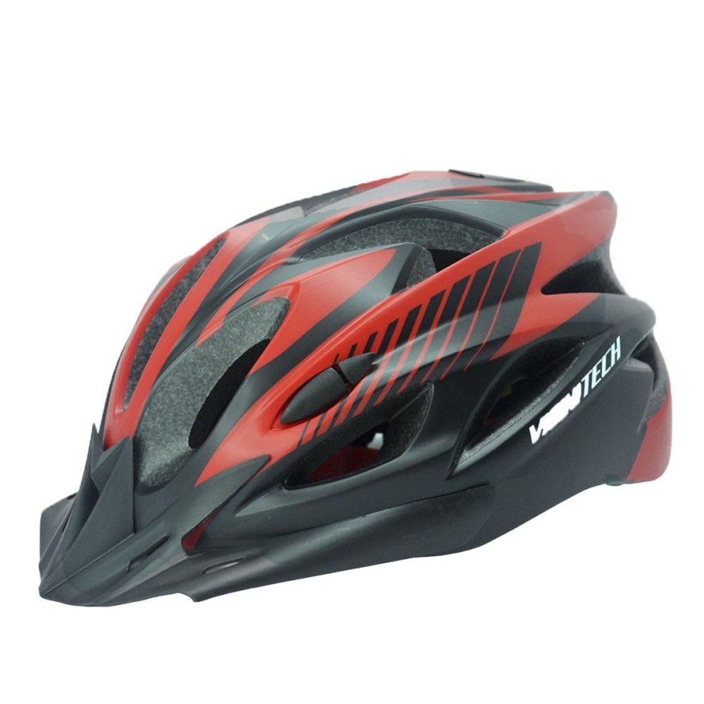 Capacete Ciclismo Adulto Vicinitech WT-012 Led Preto Verm. Capacete Ciclismo Adulto Vicinitech WT-012 Led Preto Verm.