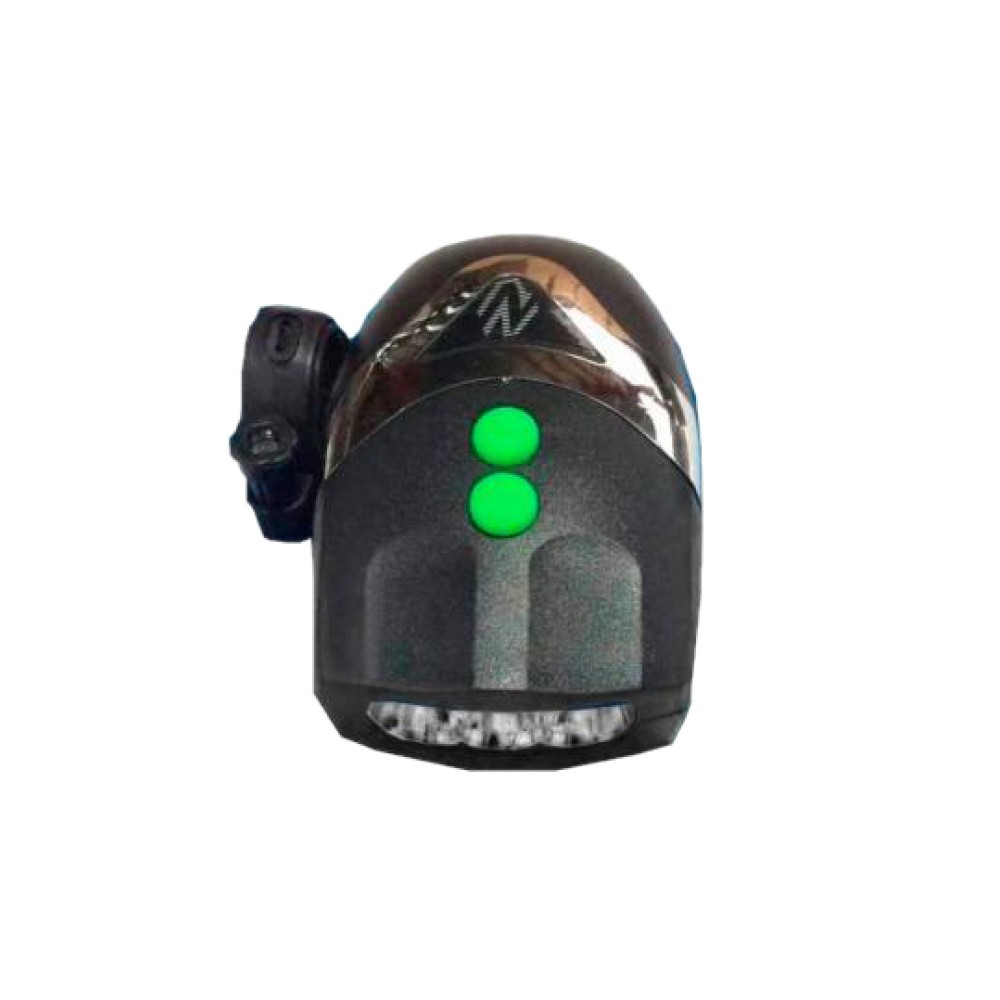 Farol Lanterna Bike 03 LED 3 Funcões Buzina Sirene Preto