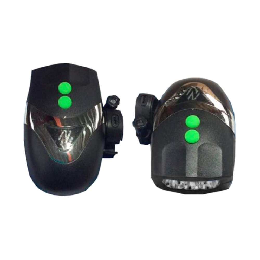 Farol Lanterna Bike 03 LED 3 Funcões Buzina Sirene Preto Farol Lanterna Bike 03 LED 3 Funcões Buzina Sirene Preto