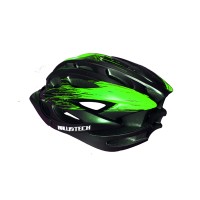 Capacete Ciclismo Ballistech C/ Led Preto Fosco C/ Amarelo
