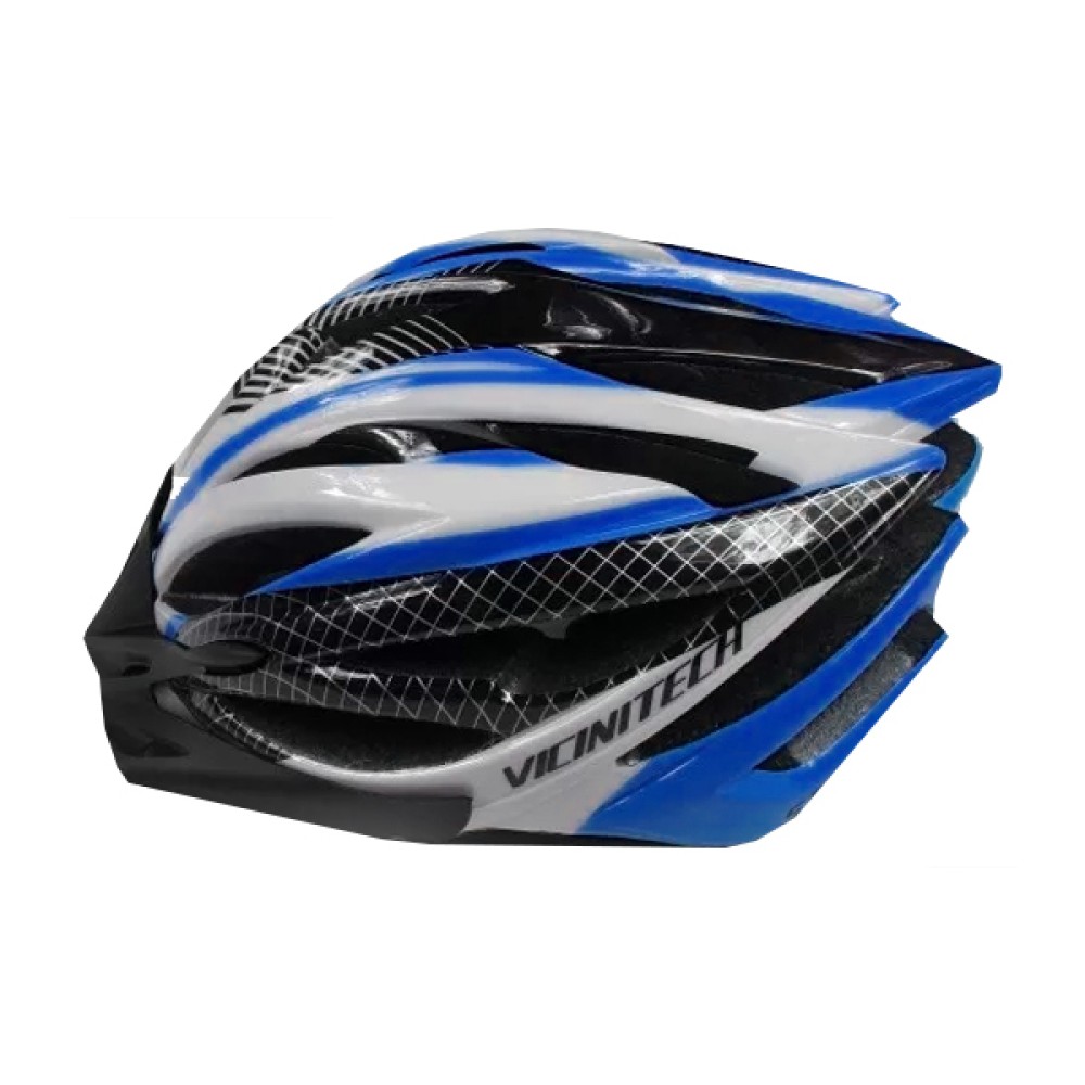 Capacete Ciclismo Vicinitech Stell-L C/ Led Adulto Grande Azul