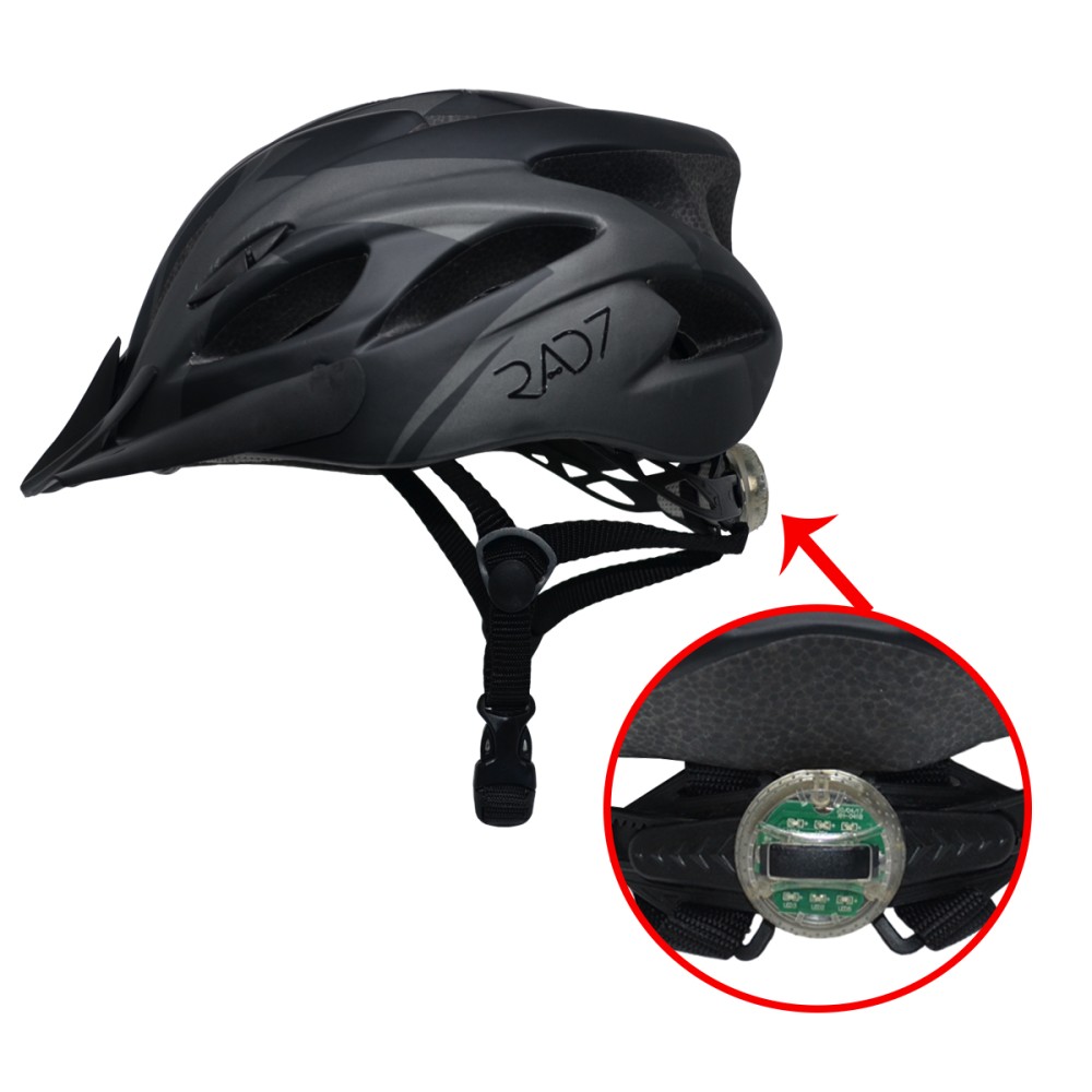 Capacete Ciclismo Adulto RAD7 Concept Led Preto Black Edit Capacete Ciclismo Adulto RAD7 Concept Led Preto Black Edit