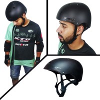 Capacete Coquinho Ciclismo Skate Patins Médio Preto
