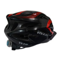 Capacete Ciclismo Argon WT-015 Grande C/ Led Preto C/ Cinza